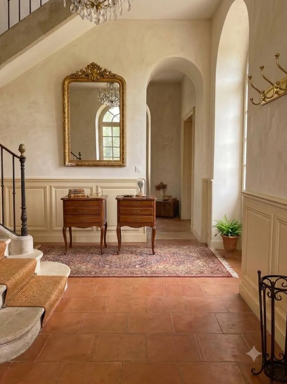 Paire de tables de chevet style Louis XV en merisier