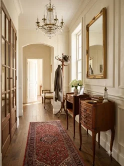 Paire de tables de chevet style Louis XV en merisier