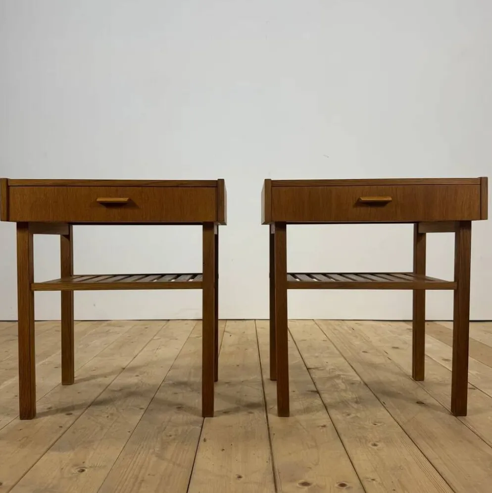 Paire de tables de chevet suédoises en teck, 1960