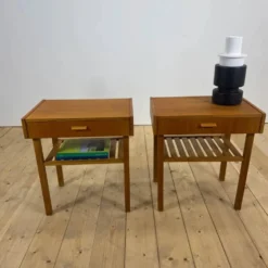 Paire de tables de chevet suédoises en teck, 1960
