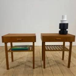Paire de tables de chevet suédoises en teck, 1960