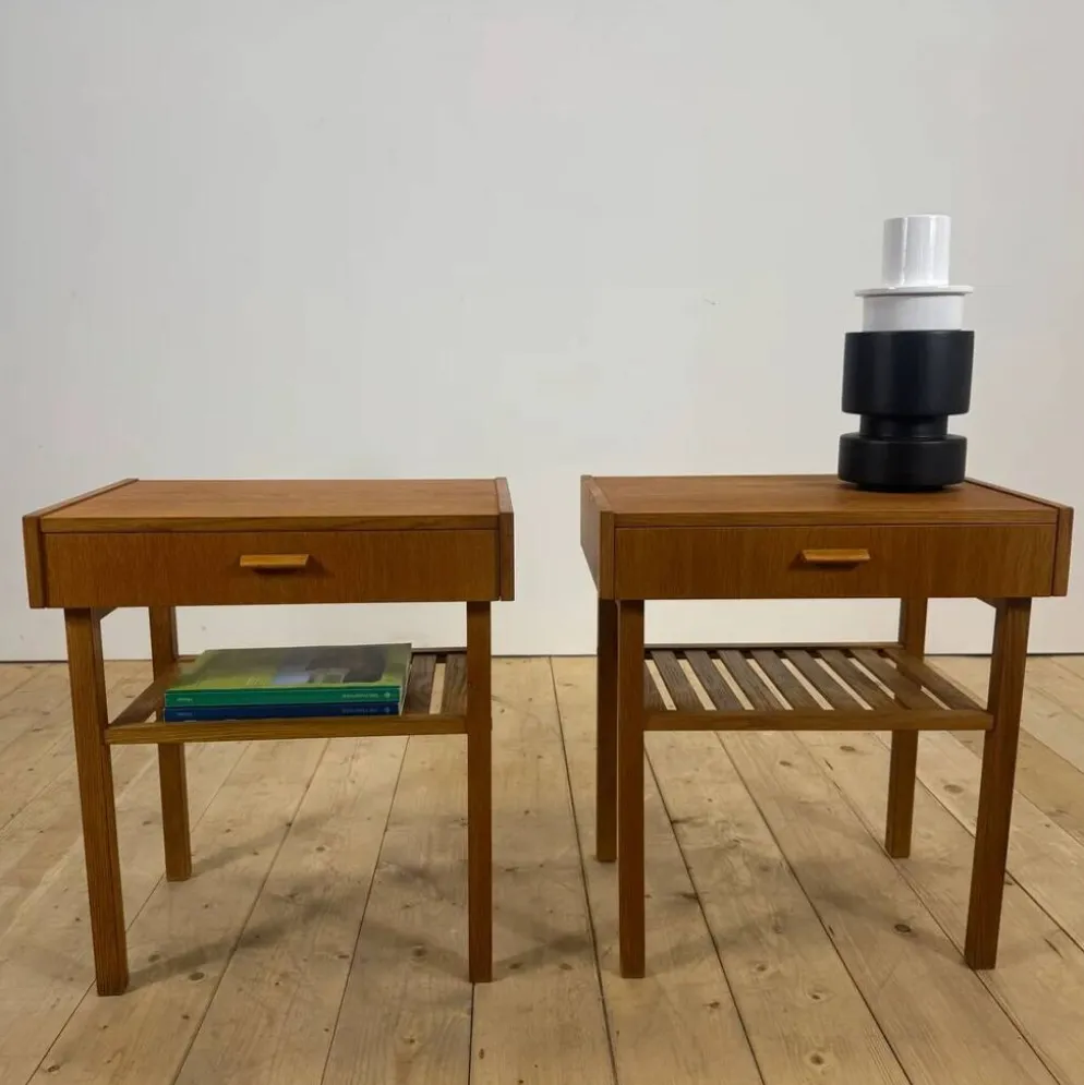 Paire de tables de chevet suédoises en teck, 1960