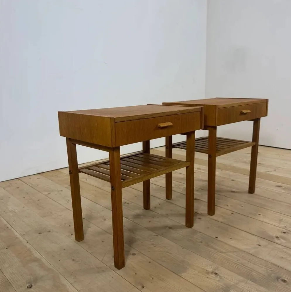 Paire de tables de chevet suédoises en teck, 1960