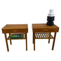 Paire de tables de chevet suédoises en teck, 1960