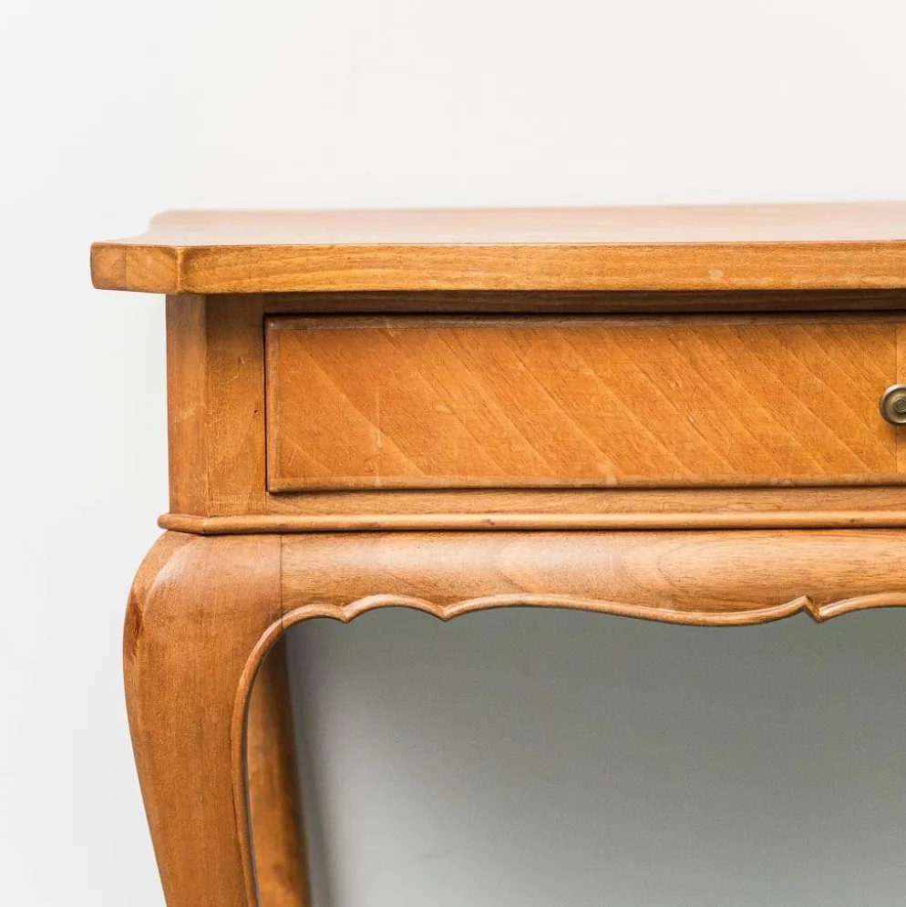 Paire de tables de chevet vintage en bois, de style moderniste des années 1950