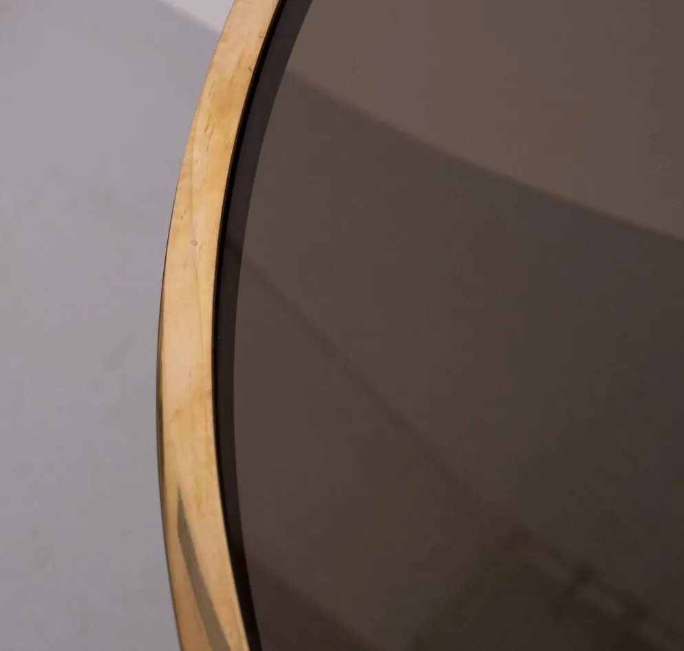 paire de tables demi-lune en laiton Maison Jansen France années 1970
