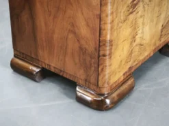 Paire de tables de nuit en noyer Art Déco, Tchécoslovaquie, années 1930