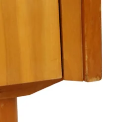 Paire de tables de nuit vintage rockabilly en bois clair