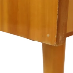 Paire de tables de nuit vintage rockabilly en bois clair