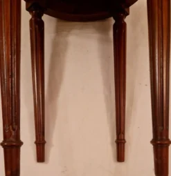 Paire de tables gigognes anciennes marbre et laiton – style Louis XVI