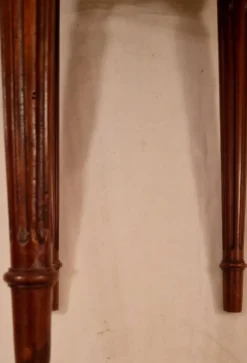 Paire de tables gigognes anciennes marbre et laiton – style Louis XVI