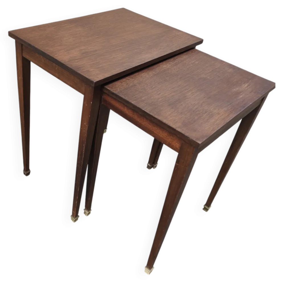 Paire de tables gigognes en bois