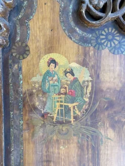 Paire de têtes de lit Art Nouveau en fonte, Italie vers 1900