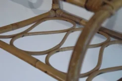 Paire d'étagères en rotin et verre 1960