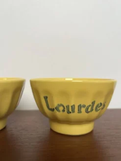 Paire petits bols facettes anciens « Lourdes »