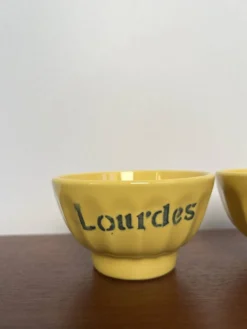 Paire petits bols facettes anciens « Lourdes »