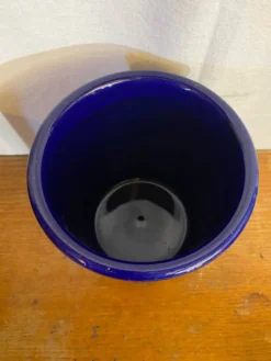 Paire rafraîchissoir emile henry céramique bleu art de la table vintag