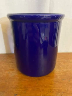 Paire rafraîchissoir emile henry céramique bleu art de la table vintag