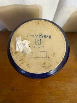 Paire rafraîchissoir emile henry céramique bleu art de la table vintag