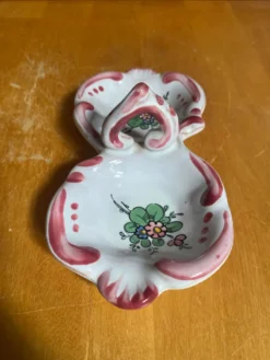 Paire saleron ravier ancien faïencerie angoulême maison renoleau vinta