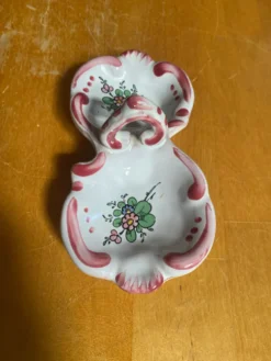 Paire saleron ravier ancien faïencerie angoulême maison renoleau vinta