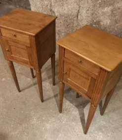 Paire table de chevet chêne massif art deco années 30/40