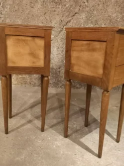 Paire table de chevet chêne massif art deco années 30/40