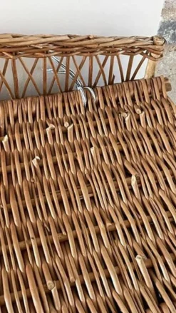 Panier COFFRE Rotin VINTAGE