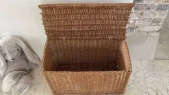 Panier COFFRE Rotin VINTAGE