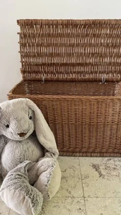 Panier COFFRE Rotin VINTAGE