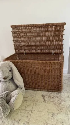Panier COFFRE Rotin VINTAGE