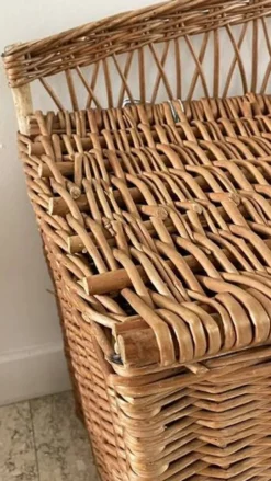 Panier COFFRE Rotin VINTAGE