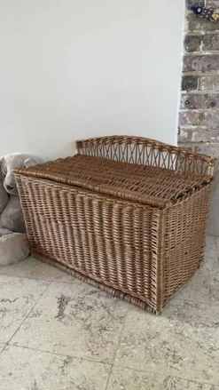Panier COFFRE Rotin VINTAGE