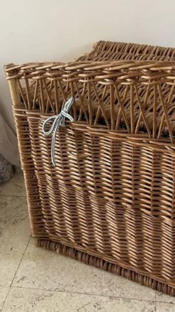 Panier COFFRE Rotin VINTAGE