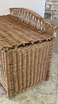 Panier COFFRE Rotin VINTAGE