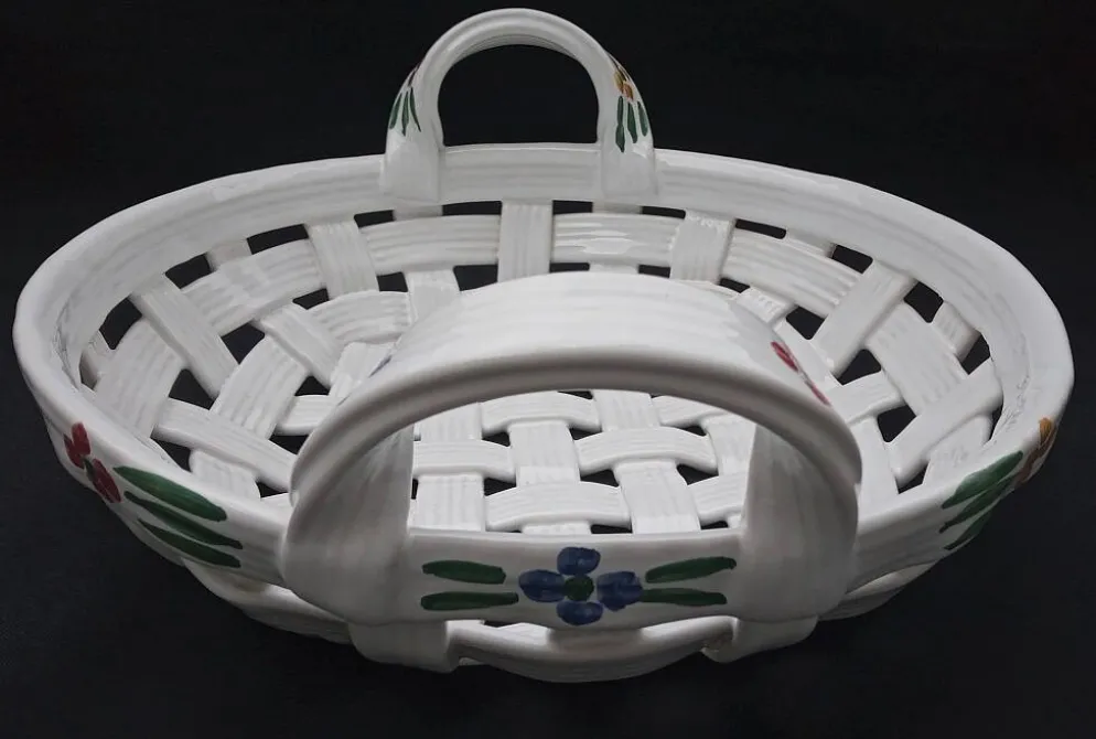 Panier en céramique fait main en Italie