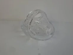 Panier en cristal taillé tchécoslovaque du milieu du XXe siècle