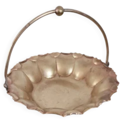 Panier festonné en laiton cuivré