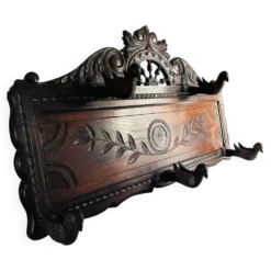 Panneau breton 5 patères oiseaux sculptés