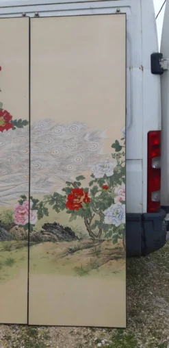 3 panneaux coulissants en imprimé sur papier