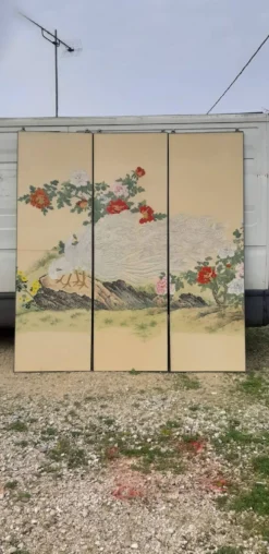 3 panneaux coulissants en imprimé sur papier