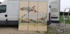 3 panneaux coulissants en imprimé sur papier