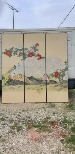 3 panneaux coulissants en imprimé sur papier
