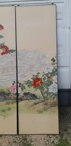 3 panneaux coulissants en imprimé sur papier