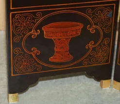 Paravent ancien intitulé « Peinture de mi-été de l'année Xinwei »