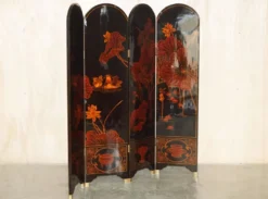 Paravent ancien intitulé « Peinture de mi-été de l'année Xinwei »