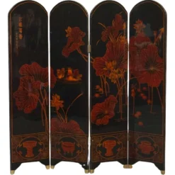 Paravent ancien intitulé « Peinture de mi-été de l'année Xinwei »
