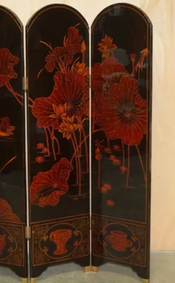 Paravent ancien intitulé « Peinture de mi-été de l'année Xinwei »