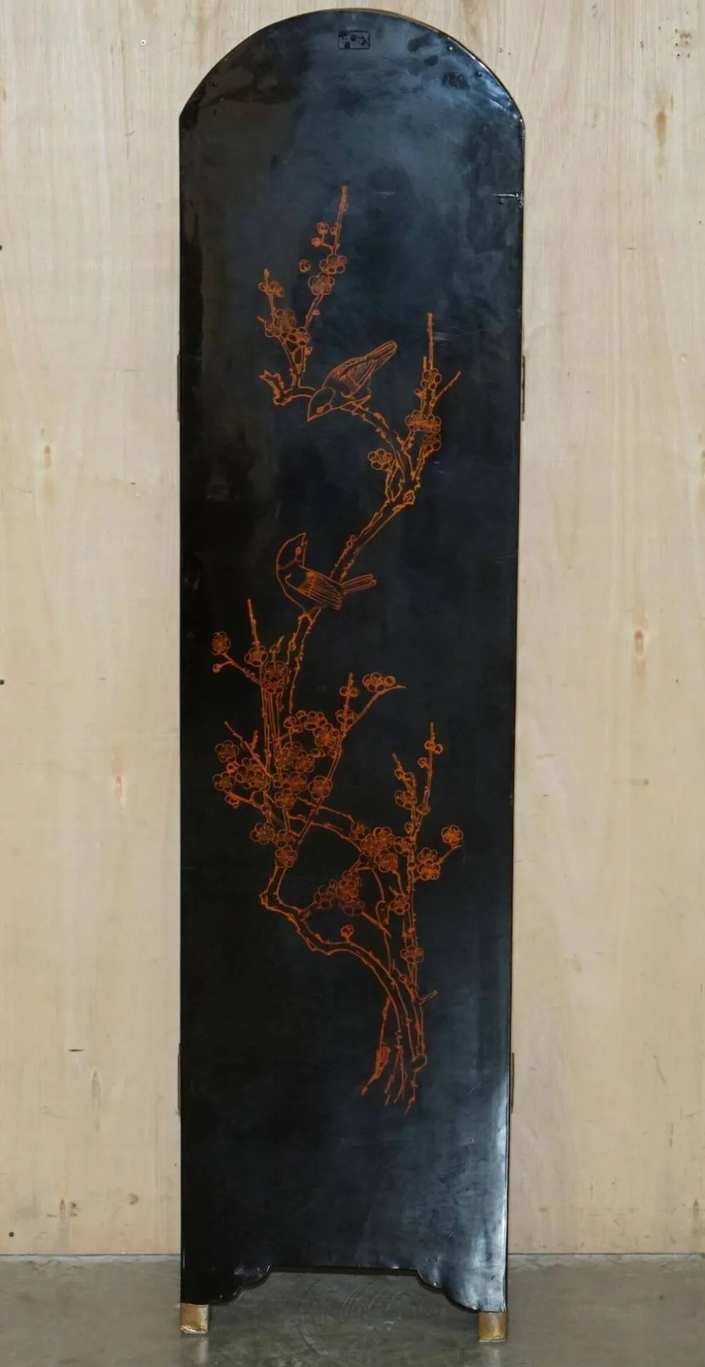 Paravent ancien intitulé « Peinture de mi-été de l'année Xinwei »