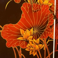 Paravent ancien intitulé « Peinture de mi-été de l'année Xinwei »